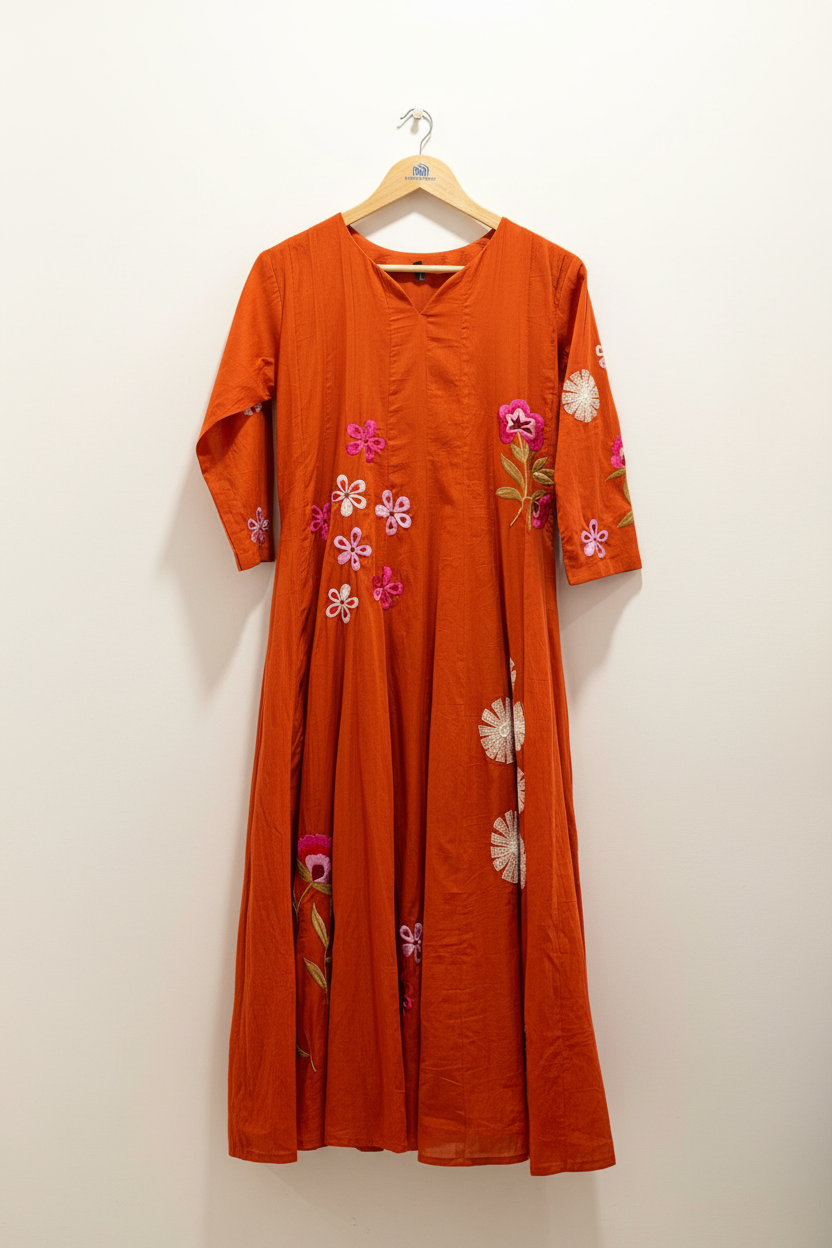 Rust Orange Dress