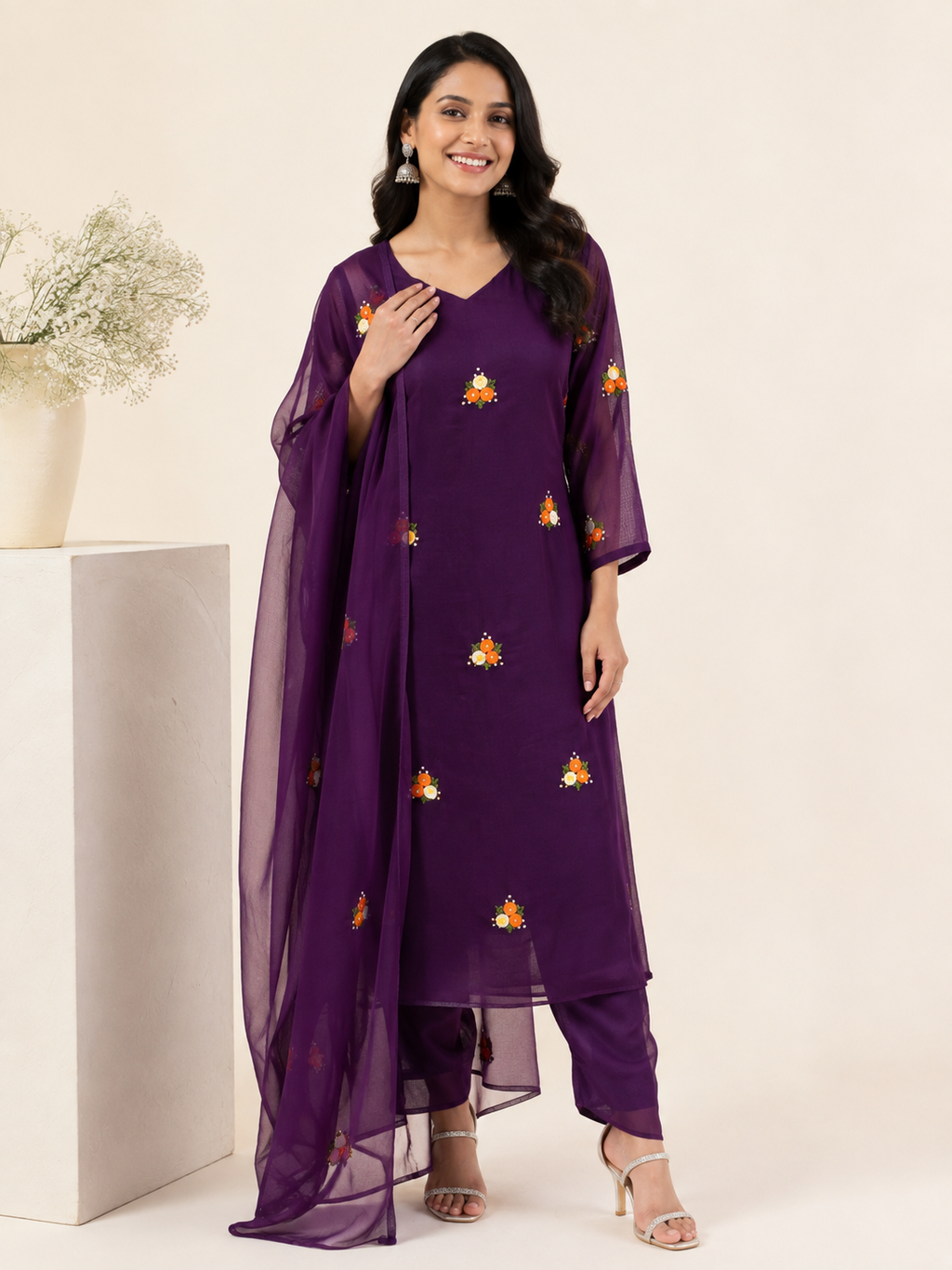 Plum Floral set