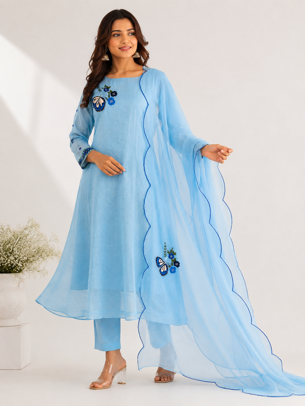 💙 Aarohi Blue 3-Pc Suit Set