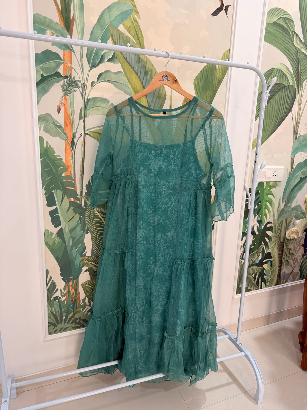 Elegant Teal 2-Piece Dress Set