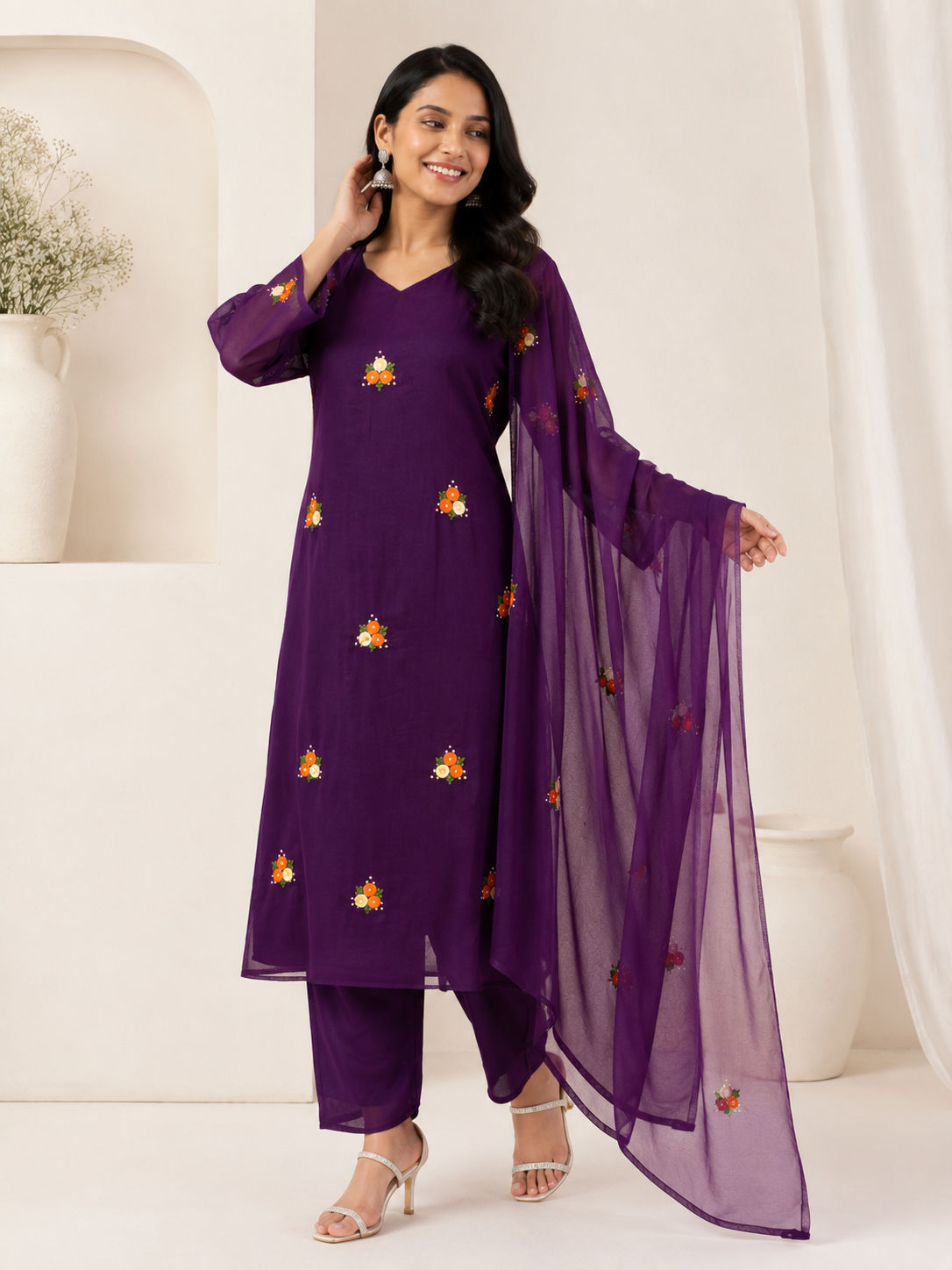 Plum Floral set