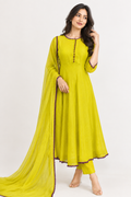 Yellow Anarkali Set
