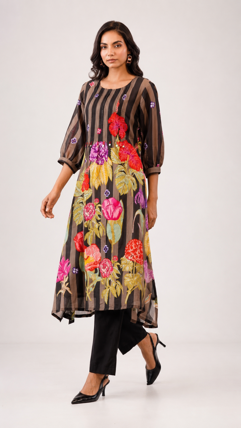 Floral Printed A-Line Kurta pant set