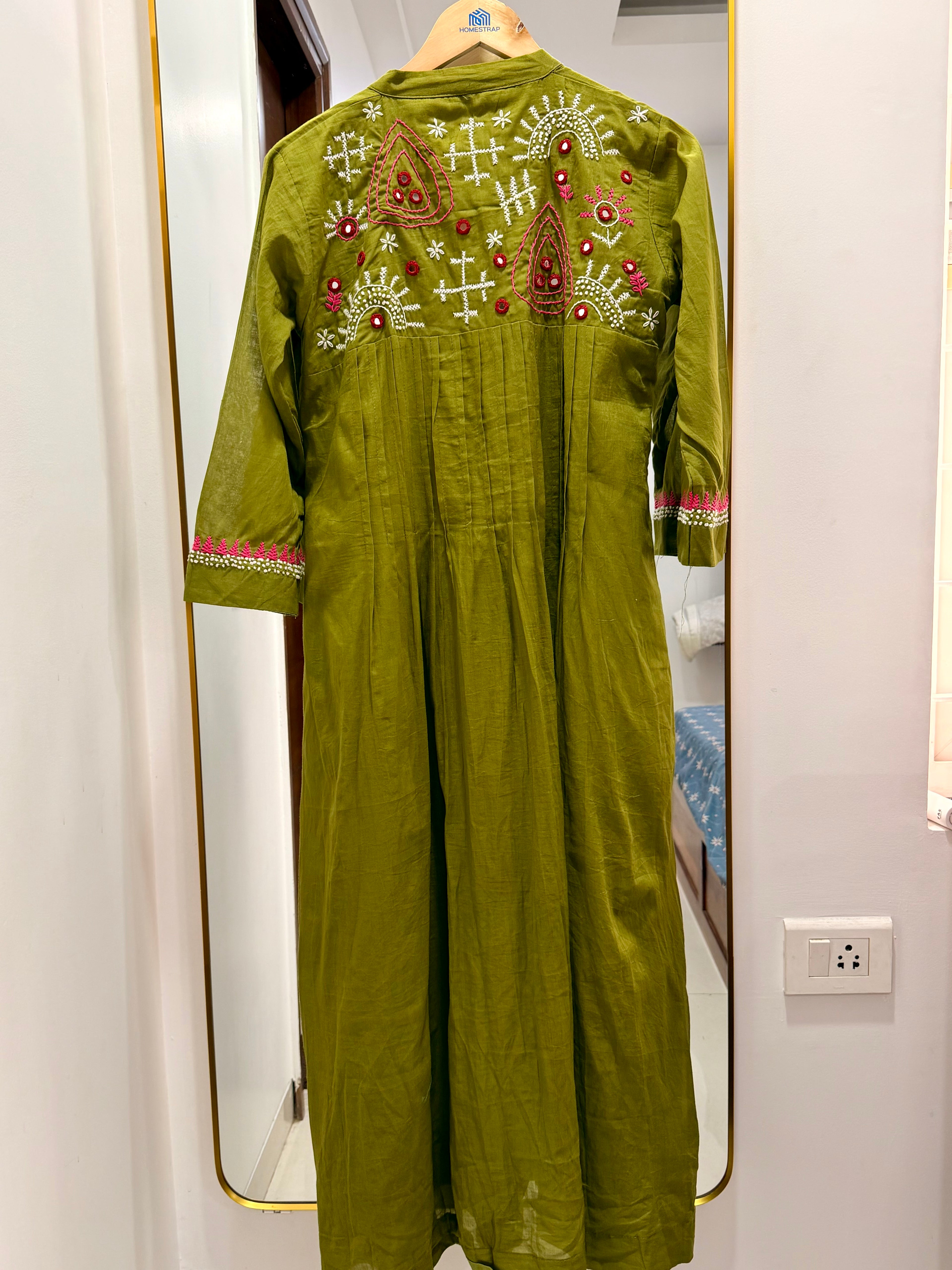 💚 Olive Green Cotton Dress 💚