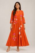 Rust Orange Dress